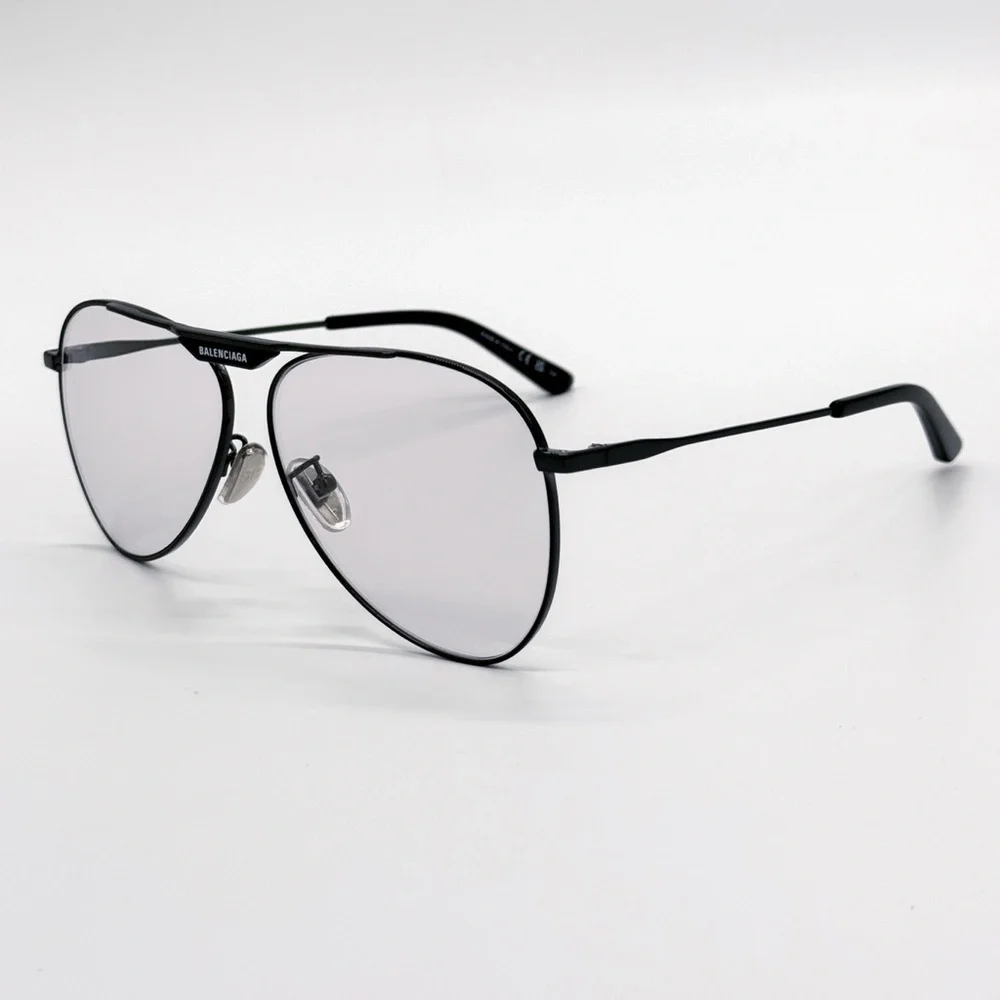 NEW BALENCIAGA BB0244S 004 AVIATOR GREY UNISEX SUNGLASSES BALENCIAGA
